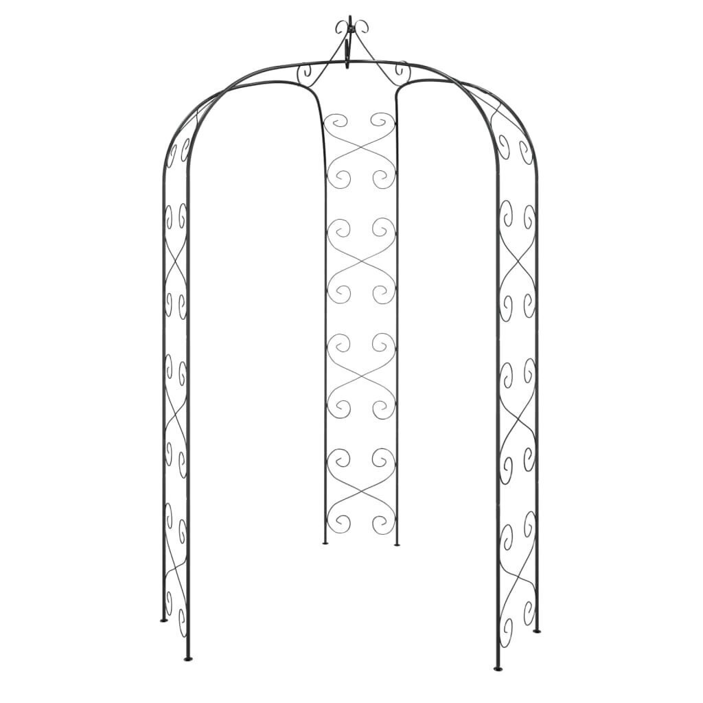 vidaXL aiakaar, must, Ø180 x 255 cm, teras цена и информация | Vaasid, alused, redelid lilledele | kaup24.ee