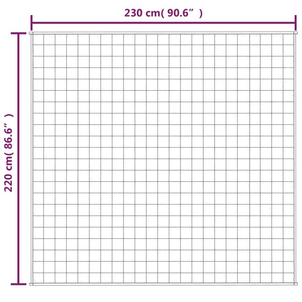 vidaXL raskustekk kreemjas 220x230 cm 15 kg kangas hind ja info | Tekid | kaup24.ee