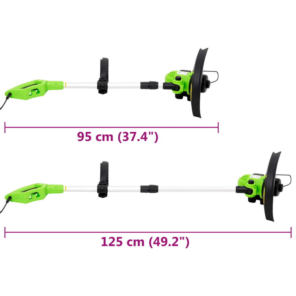 vidaXL elektriline trimmer teleskoopvarrega, 29 cm, 550 W hind ja info | Murutrimmerid | kaup24.ee