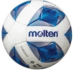 Molten jalgpall F5A4900, sünt. nahk, valge/ sinine/hõbeFIFA Quality Pro hind ja info | Molten Sport, puhkus, matkamine | kaup24.ee