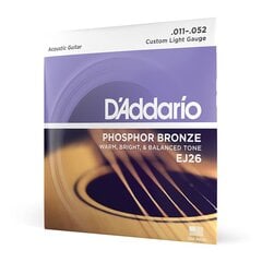 Keeled akustilisele kitarrile D'Addario EJ26 .011 hind ja info | Muusikariistade tarvikud | kaup24.ee