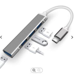 USB-C Hub 4x USB 3.0 Splitter Pprts Replikaator hind ja info | USB jagajad, adapterid | kaup24.ee