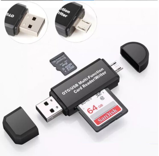 5in1 SD-kaardi lugeja Micro USB USB-C OTG Pendrive hind ja info | USB jagajad, adapterid | kaup24.ee