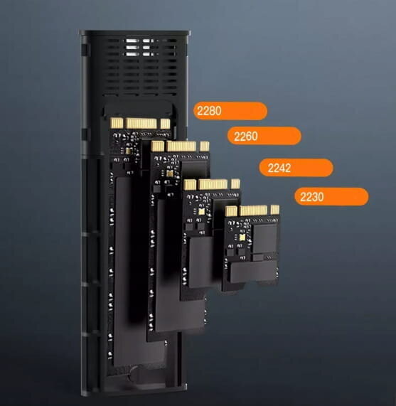 SSD korpus NVME tasku SATA-adapter PCIe M.2 COMBO USB 3.0 USB-C 3.1 M2 цена и информация | Väliste kõvaketaste ümbrised | kaup24.ee