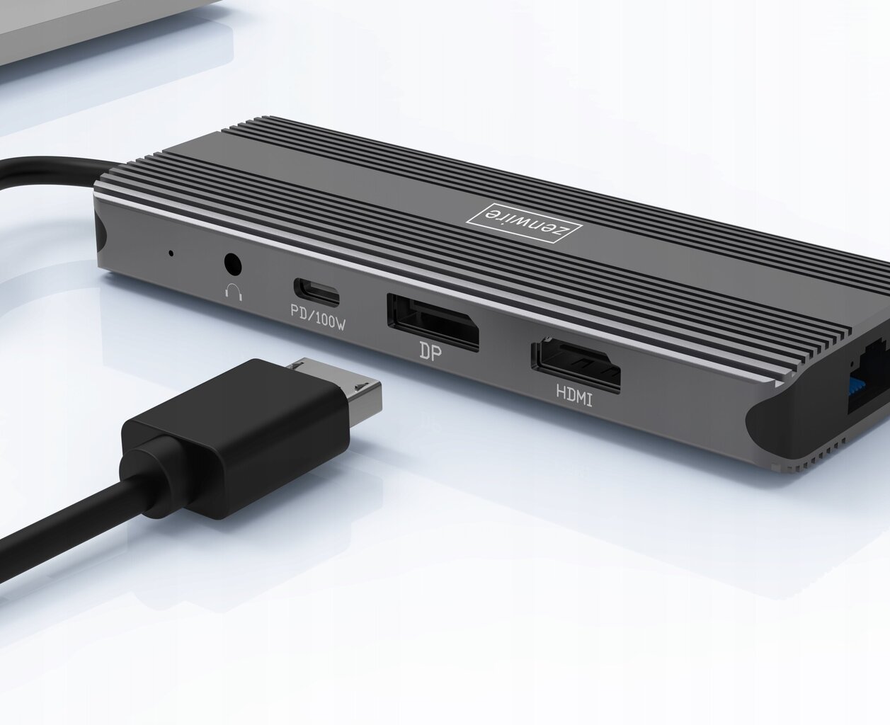 HUB USB-C 10in1 kuvaport 1.4 HDMI 2.1 8K 4K 120Hz 60Hz Full HD 144Hz USB 3.0 SD toiteallikas 100W Macbook M1 M2 Zenwire цена и информация | USB jagajad, adapterid | kaup24.ee