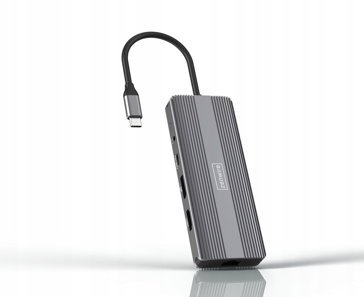 HUB USB-C 10in1 kuvaport 1.4 HDMI 2.1 8K 4K 120Hz 60Hz Full HD 144Hz USB 3.0 SD toiteallikas 100W Macbook M1 M2 Zenwire цена и информация | USB jagajad, adapterid | kaup24.ee