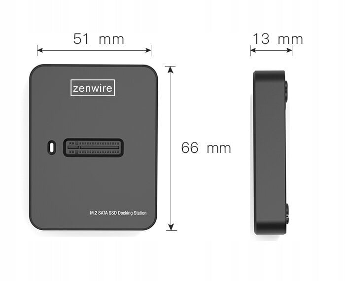 M2 NVME/SATA SSD adapteri draivipesa korpus M.2 USB-C 10 GB/s Zenwire цена и информация | Väliste kõvaketaste ümbrised | kaup24.ee