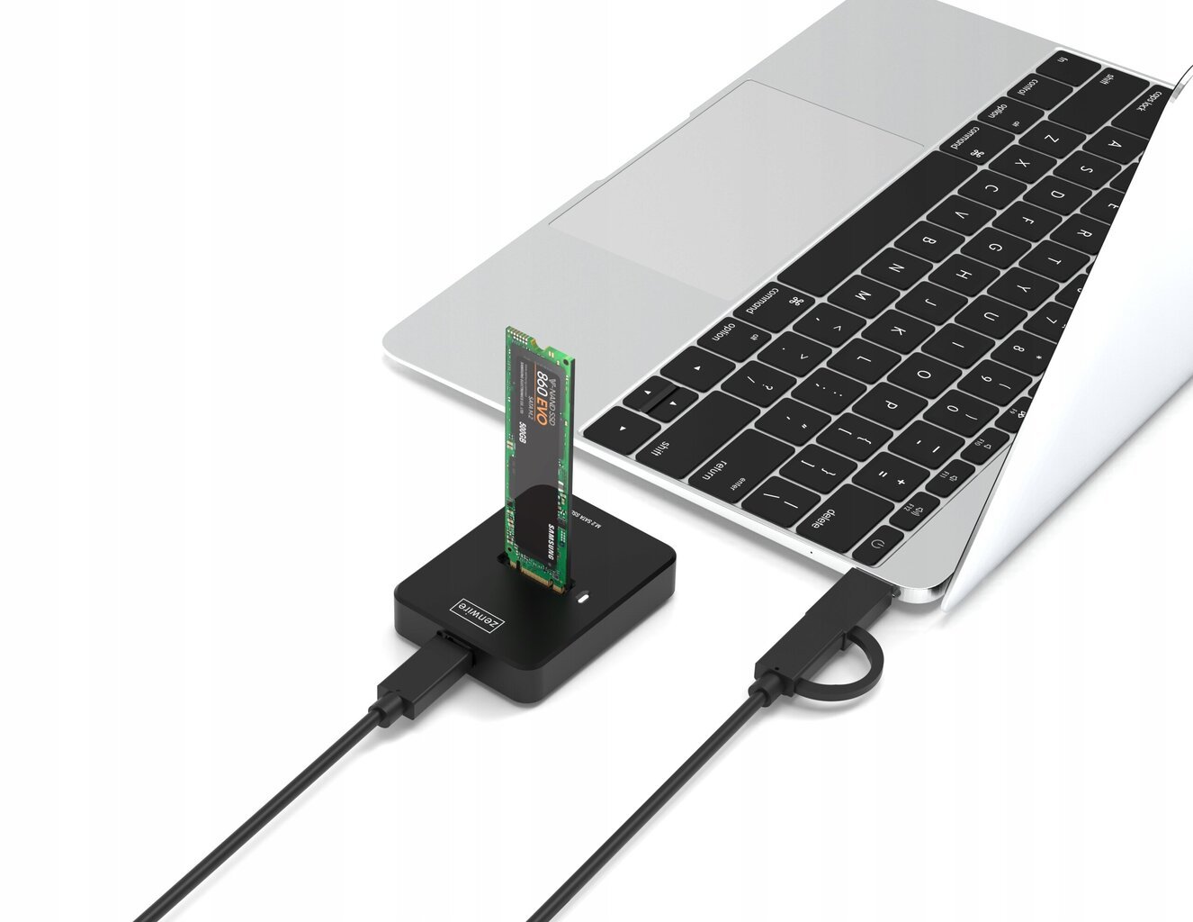 M2 NVME/SATA SSD adapteri draivipesa korpus M.2 USB-C 10 GB/s Zenwire цена и информация | Väliste kõvaketaste ümbrised | kaup24.ee