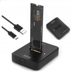 M2 NVME/SATA SSD adapteri draivipesa korpus M.2 USB-C 10 GB/s Zenwire hind ja info | Väliste kõvaketaste ümbrised | kaup24.ee