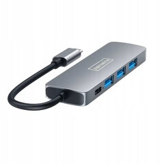 HUB 4x USB 3.0 USB-C 5-in-1 Zenwire цена и информация | Адаптеры и USB-hub | kaup24.ee