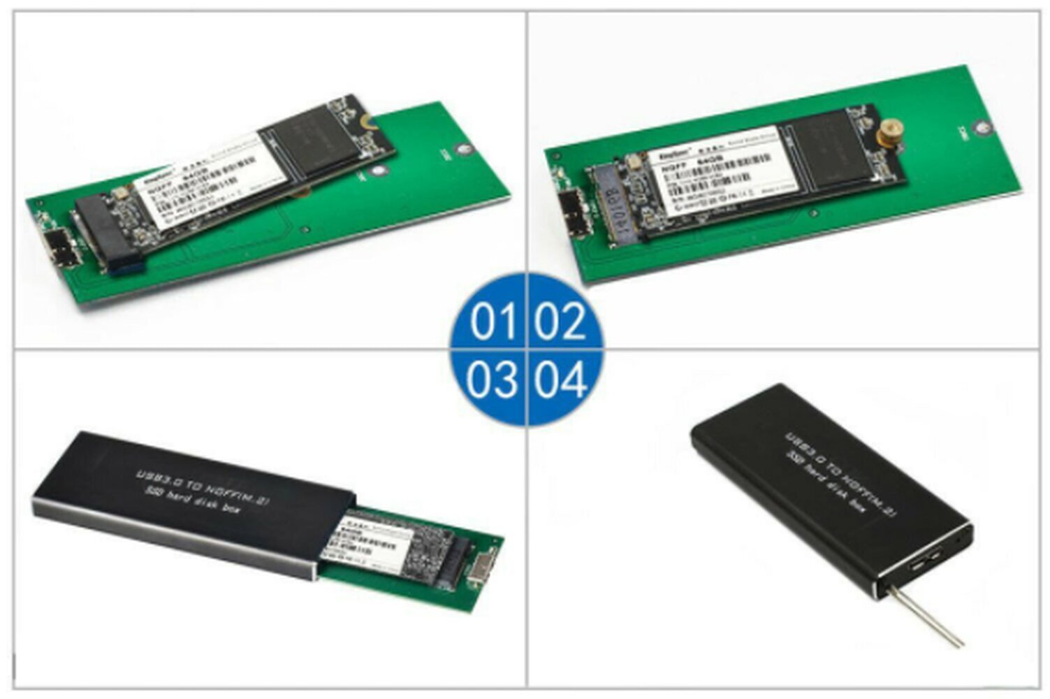 SSD Kombine m2 USB 3.0 NGFF SATA tasku m.2 hind ja info | Väliste kõvaketaste ümbrised | kaup24.ee