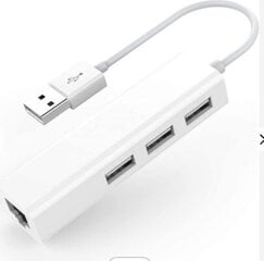 USB Ethernet HUB RJ45 adapter LAN 2.0 adapter цена и информация | Адаптеры и USB-hub | kaup24.ee