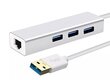 USB Ethernet HUB RJ45 adapter LAN 2.0 adapter цена и информация | USB jagajad, adapterid | kaup24.ee