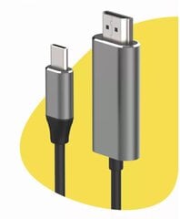 Adapaterkaabel Usb-C 3.1 tüüpi C HDMI 4K 60 Hz MHL, 2 m hind ja info | Kaablid ja juhtmed | kaup24.ee