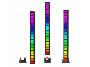 RGB Sound Response USB светодиодная разноцветная неоновая лампа, черная цена и информация | Гудки для вечеринки Clown Face (4шт.) | kaup24.ee