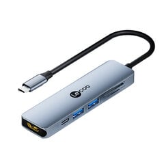 Adapter Lecoo LKC1305H 6in1 Type-C et 2USB3.0 PD100W HDMI SD/TF hind ja info | USB jagajad, adapterid | kaup24.ee