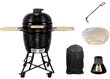 Keraamiline grill Kamado Nordgarden XXL koos lisatarvikutega 26" must hind ja info | Grillid | kaup24.ee