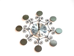 Peeglite ja kristallidega seinakell, 40 cm цена и информация | Часы | kaup24.ee