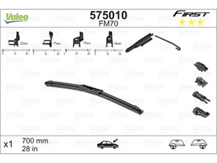 Kojamees Valeo Multiconnection 700 mm цена и информация | Дворники | kaup24.ee