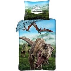 Простыня Jurassic World 140x200 см цена и информация | Комплекты постельного белья | kaup24.ee