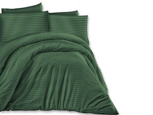 Puuvillane satiin voodipesu CIZGILI DARK GREEN 160x200 EXCLUSIVE hind ja info | Voodipesu | kaup24.ee