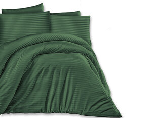 Puuvillane satiin voodipesu CIZGILI DARK GREEN 200x220 EXCLUSIVE hind ja info | Voodipesu | kaup24.ee