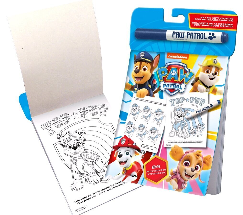 Paw Patrol värvimisraamat + maagiline marker цена и информация | Kunstitarbed, voolimise tarvikud | kaup24.ee