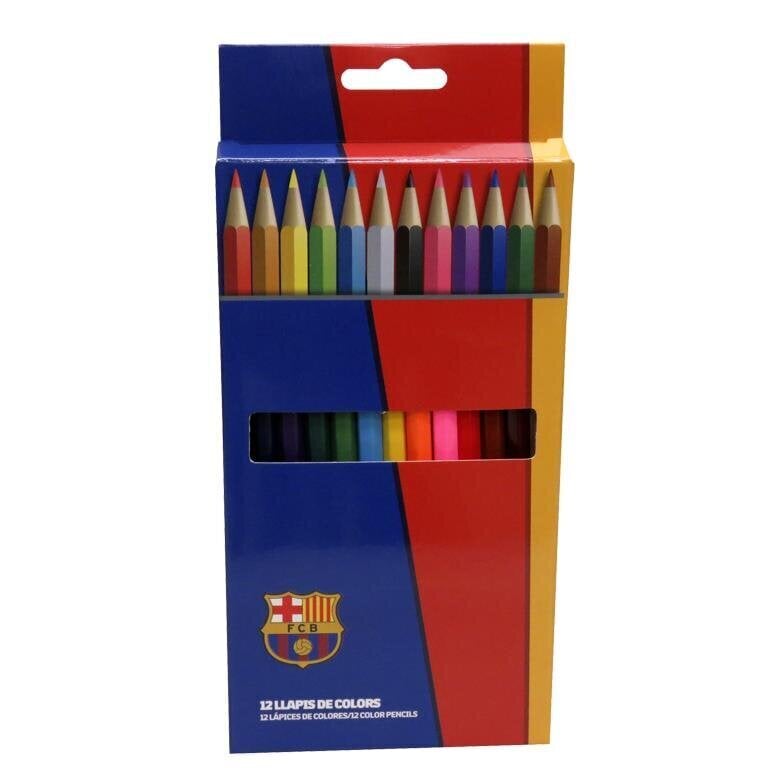 FC Barcelona värvipliiatsid 12 tükki hind ja info | Kunstitarbed, voolimise tarvikud | kaup24.ee