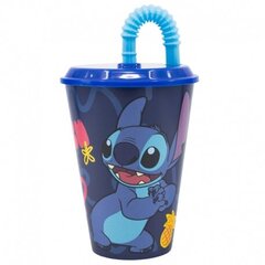 Stitch kruus õlgedega 430 ml цена и информация | Стаканы, фужеры, кувшины | kaup24.ee