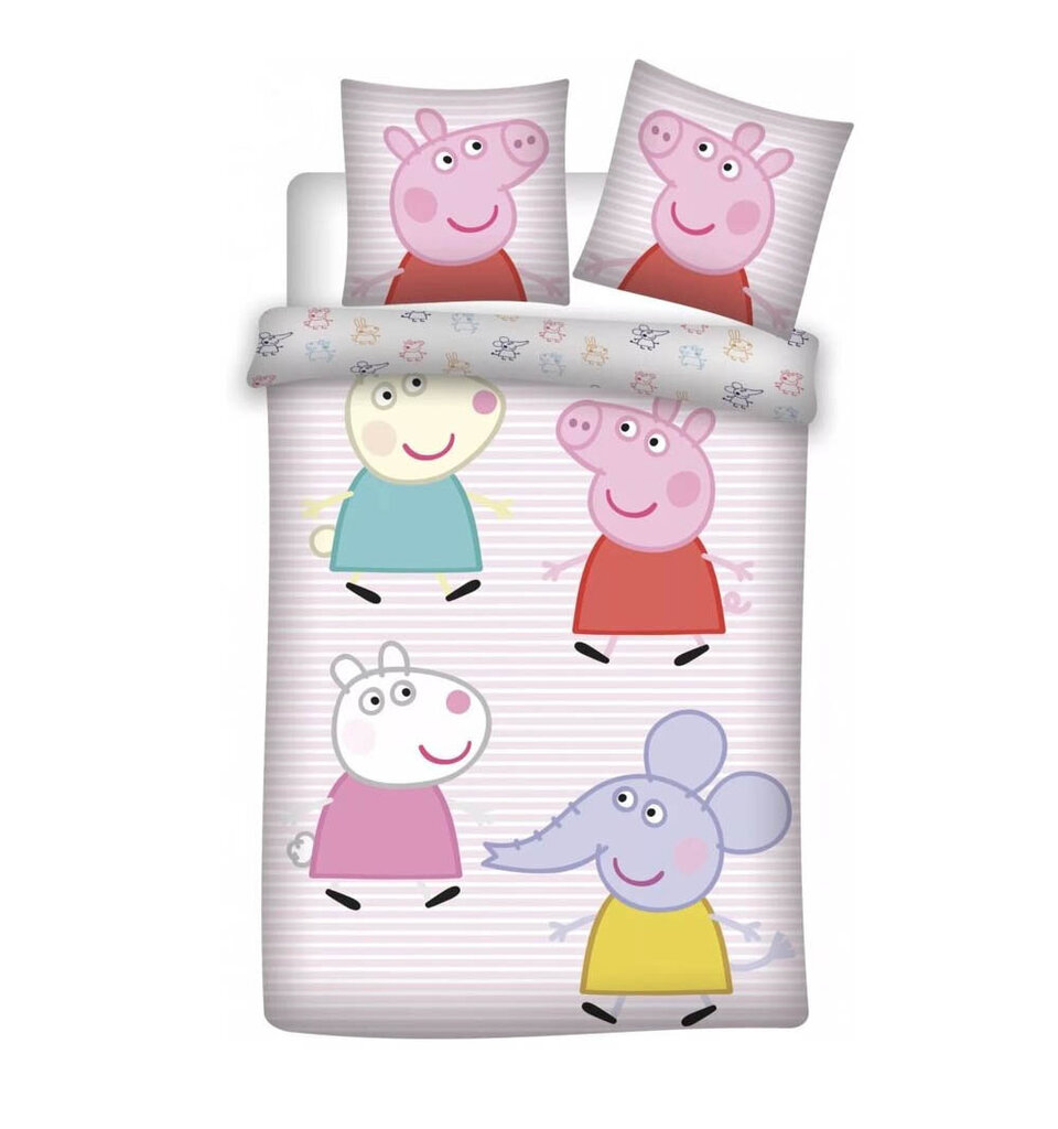 Peppa Pig puuvillane voodipesu 100 x 135 + 40 x 60 hind ja info | Voodipesukomplektid | kaup24.ee