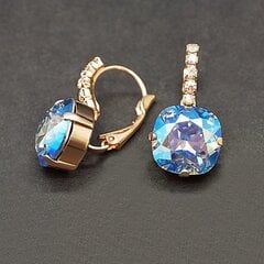 Swarovski kristallidega kaunistatud kõrvarõngad DiamondSky Glare VII (Light Sapphire Shimmer) hind ja info | Kõrvarõngad | kaup24.ee