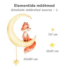 Детская интерьерная наклейка Лисенок на Луне цена и информация | Декоративные наклейки | kaup24.ee