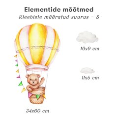 Детская интерьерная наклейка Тедди на воздушном шаре цена и информация | Декоративные наклейки | kaup24.ee