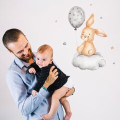 Детская интерьерная наклейка Кролик с воздушным шаром цена и информация | Декоративные наклейки | kaup24.ee