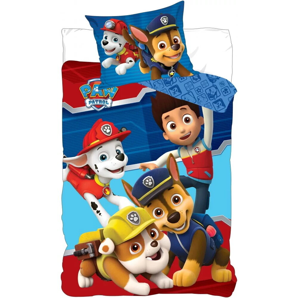 Ühekohaline voodipesukomplekt Paw Patrol, 140x200 cm, 2 osa цена и информация | Beebide ja laste voodipesu | kaup24.ee