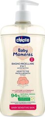 Мицеллярная ванночка для малышей Chicco Baby Moments 2в1, 500 мл цена и информация | Косметика для мам и детей | kaup24.ee