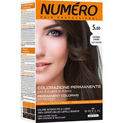 Professionaalne juuksevärv kaeraekstraktiga Numero Pernament Coloring, 5.00 Light Brown 140ml, 140ml hind ja info | Juuksevärvid | kaup24.ee