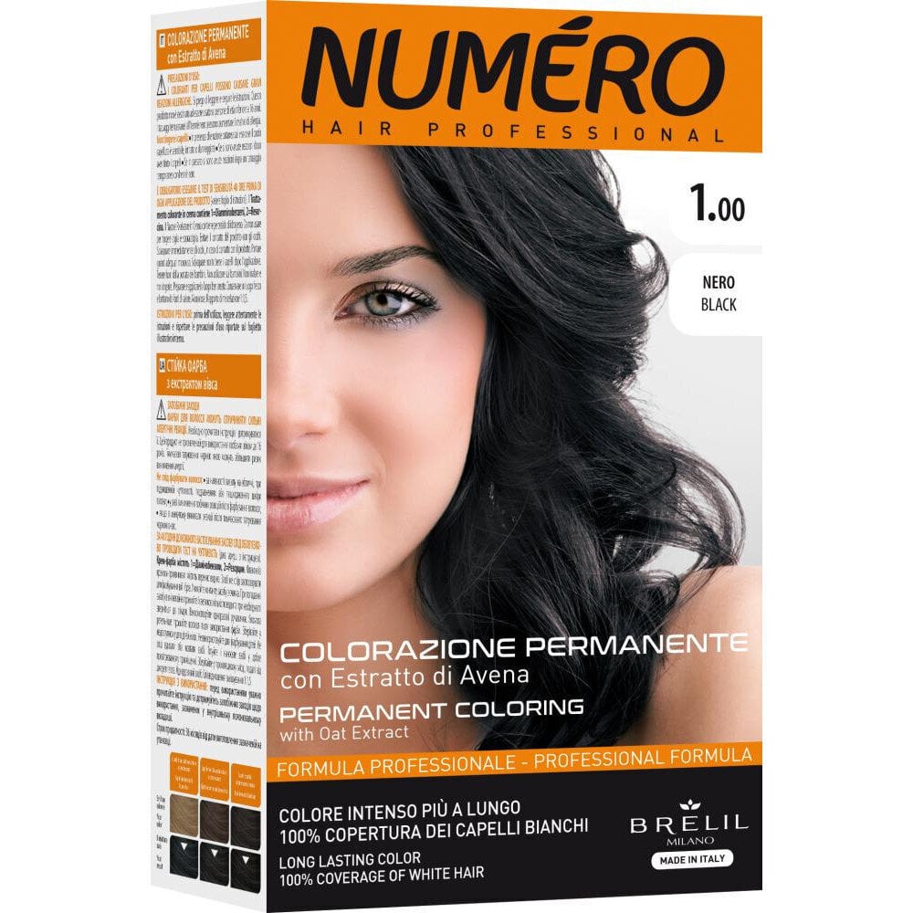 Professionaalne juuksevärv kaeraekstraktiga Numero Pernament Coloring, 1 Nero Black, 140ml hind ja info | Juuksevärvid | kaup24.ee
