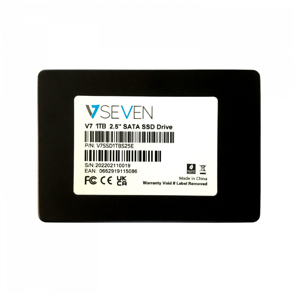 Kõvaketas V7 V7SSD1TBS25E 1000 GB 2,5" цена и информация | Sisemised kõvakettad (HDD, SSD, Hybrid) | kaup24.ee