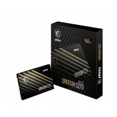 Kõvaketas MSI Spatium S270 240 GB 2,5'' SSD цена и информация | Жёсткие диски (SSD, HDD) | kaup24.ee