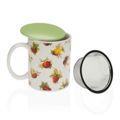 Чашка с заварочным фильтром Versa, фрукты, керамика цена и информация | Стаканы, фужеры, кувшины | kaup24.ee