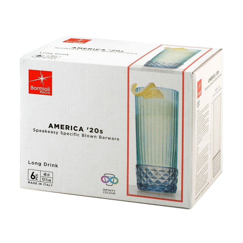 Klaaside komplekt Bormioli Rocco America'20s, sinine hind ja info | Klaasid, tassid ja kannud | kaup24.ee