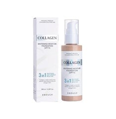 Тональный крем с коллагеном для сияния кожи - Натуральный беж Enough Collagen Whitening Moisture Foundation 3in1 SPF 15 №21, 100ml цена и информация | Пудры, базы под макияж | kaup24.ee