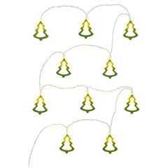 Рождественская в форме ёлочек гирлянда, Retlux RXL 286 10 trees green wood warm light цена и информация | Гирлянды | kaup24.ee