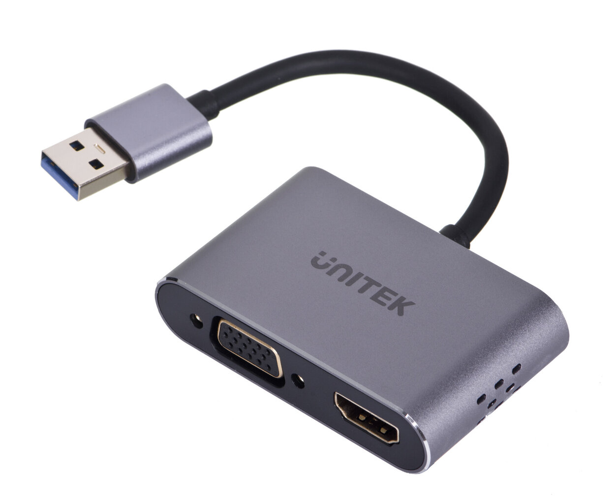 UNITEK ADAPTER USB-A - HDMI & VGA, FULLHD, M/F цена и информация | USB jagajad, adapterid | kaup24.ee