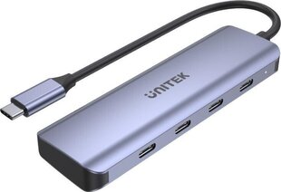 UNITEK HUB USB-C 3.1, 4X USB-C, 5 GBPS, H1107K цена и информация | Адаптеры и USB-hub | kaup24.ee