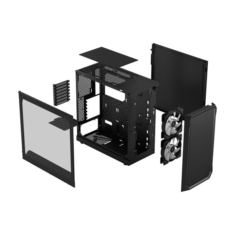 Fractal Design Focus 2 RGB Black TG Clear Tint цена и информация | Arvutikorpused | kaup24.ee