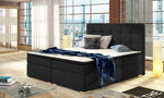 Кровать Inez, 160х200 см, гобелен, черная