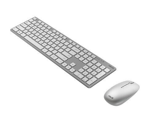 Asus W5000, klaviatuur+hiir, EN, valge hind ja info | Klaviatuurid | kaup24.ee