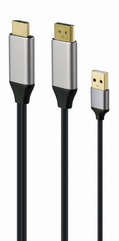 Gembird A-HDMIM-DPM-01 videokaabli adapter 2 m HDMI Type A (Standardne) DisplayPort must цена и информация | USB jagajad, adapterid | kaup24.ee